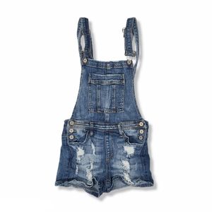 Kancan Distressed Short Overalls